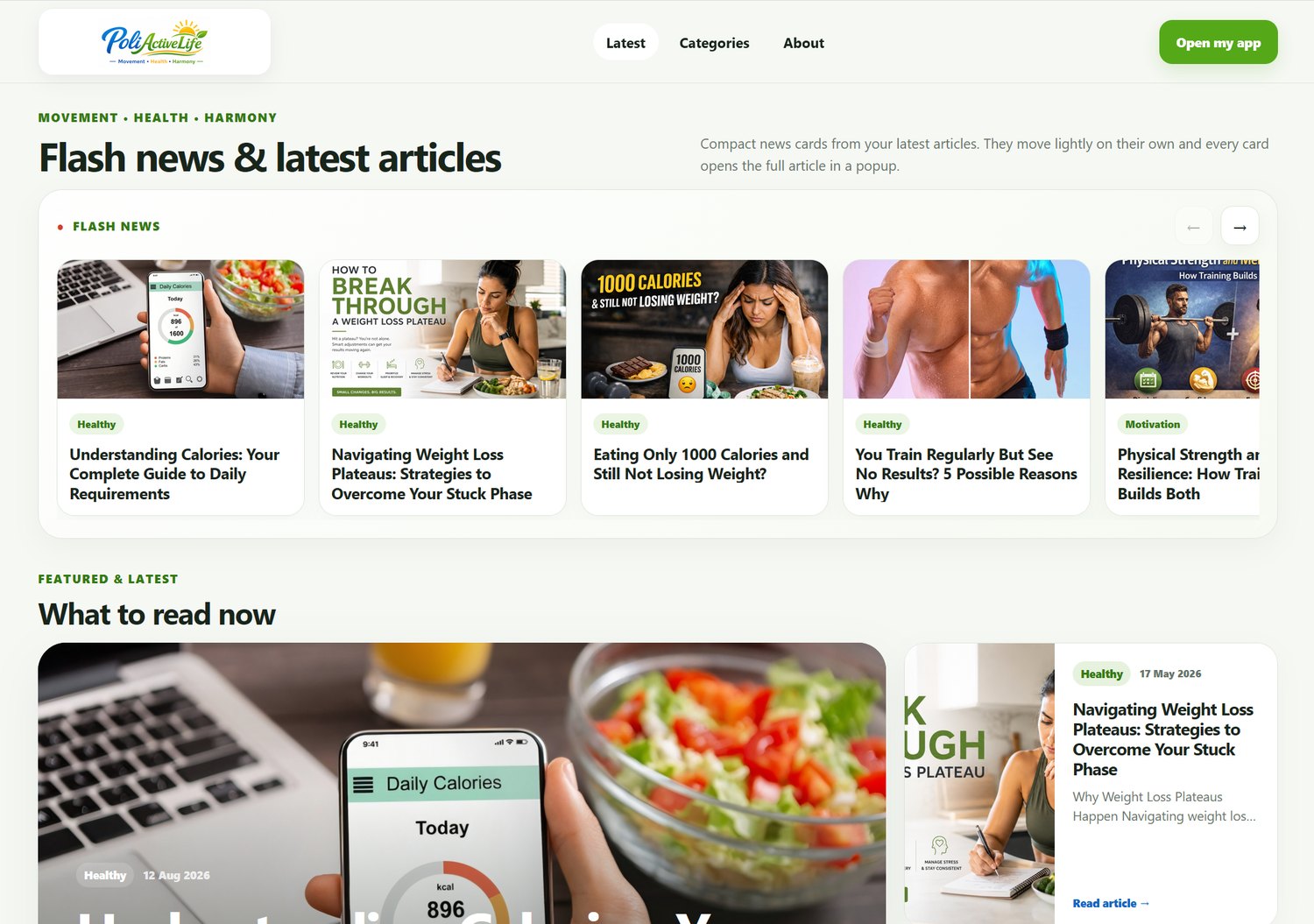 PoliActiveLife health and nutrition blog