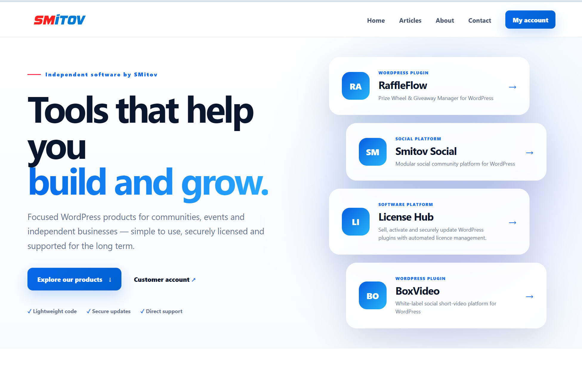 SMitov.com homepage screenshot
